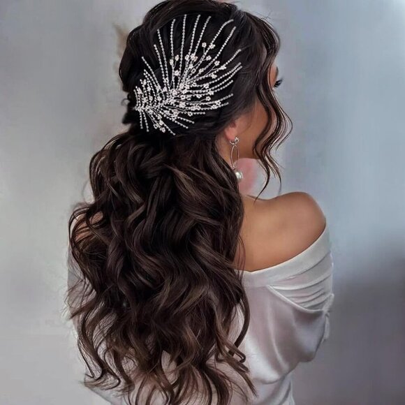 Wedding Headband Crystal Bridal Headpiece Rhinestone Hair Accessories for Women - Picture 3 of 6